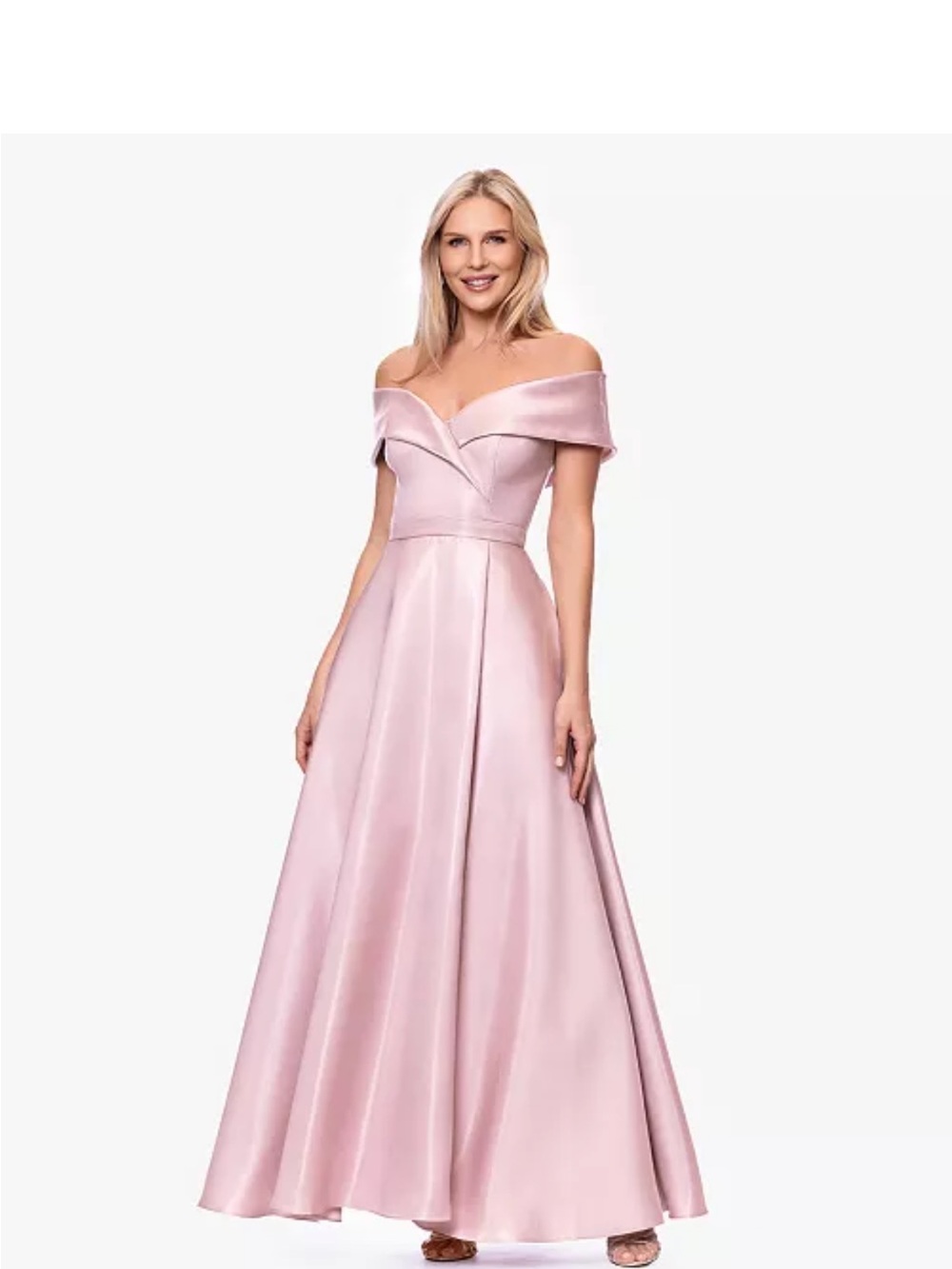 Xscape Off the Shoulder Ball Gown